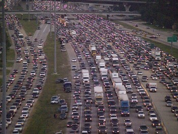 Image of Interstate Traffic in an Evacuation