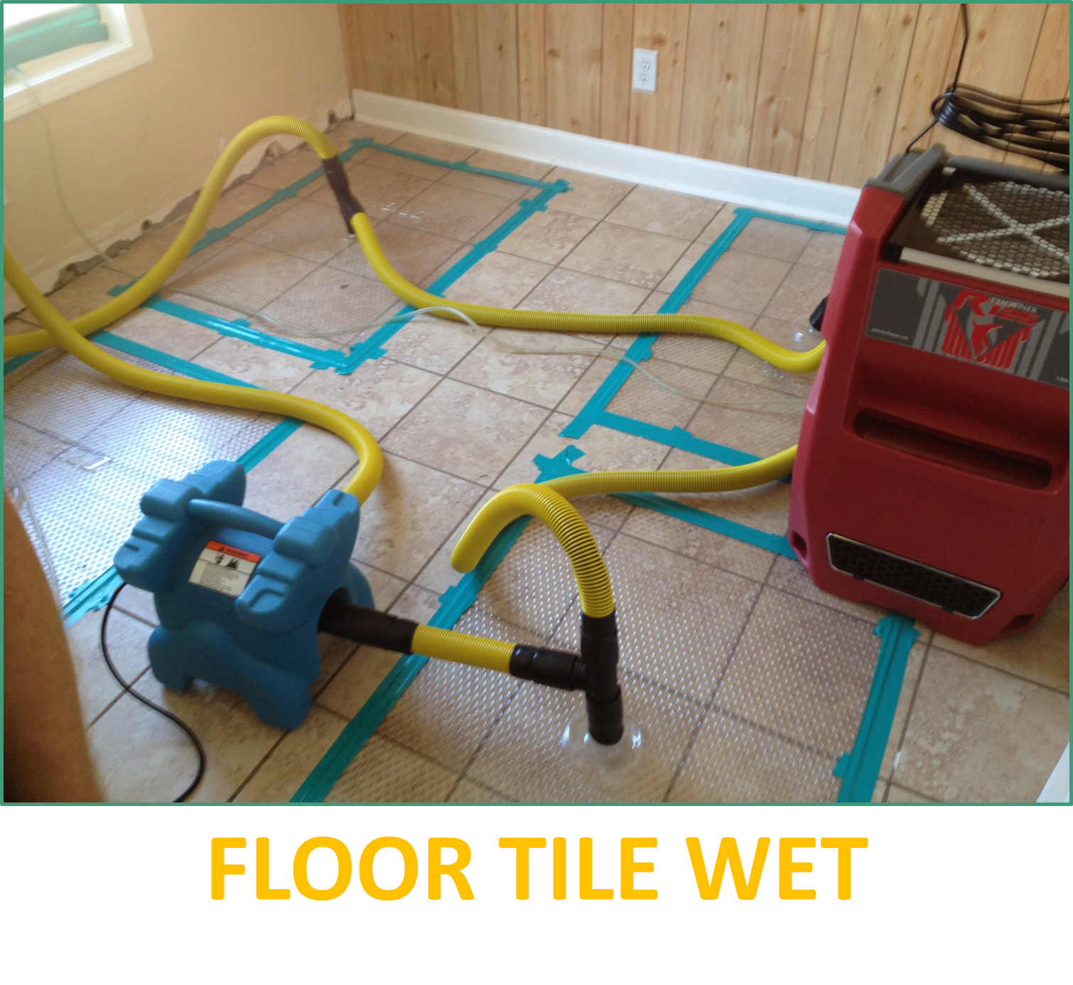 Roofing Experts saved wet tile flooring!